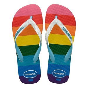 Havaianas Women's Top Pride Sole Flip Flop Sandal -  Rainbow 6- fits like a 5
